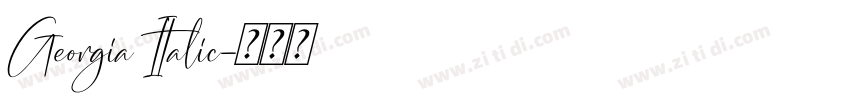 Georgia Italic字体转换
